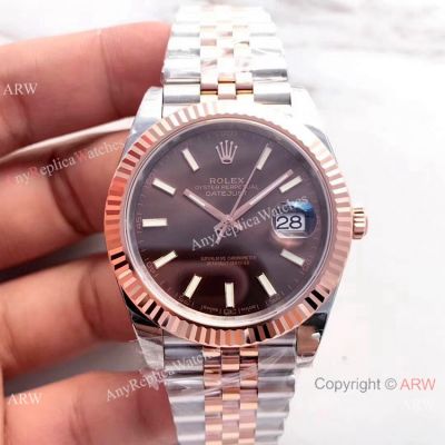 (EW) Swiss Rolex Datejust II 41 Chocolate Index Dial Jubilee Watch - 126331